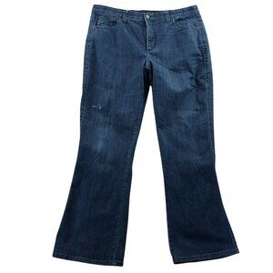 Lee Womens Bootcut Jeans Size 18 Blue Medium Wash Denim High Rise